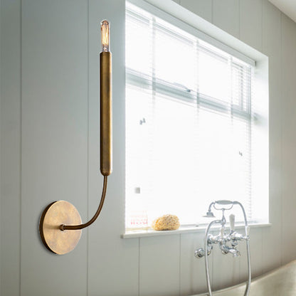 1/2 Lampen Tube Wandlamp Traditionele Metalen Wandlamp in Zwart/Brass voor de Eetkamer