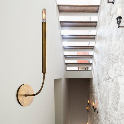 1/2 Lampen Tube Wandlamp Traditionele Metalen Wandlamp in Zwart/Brass voor de Eetkamer