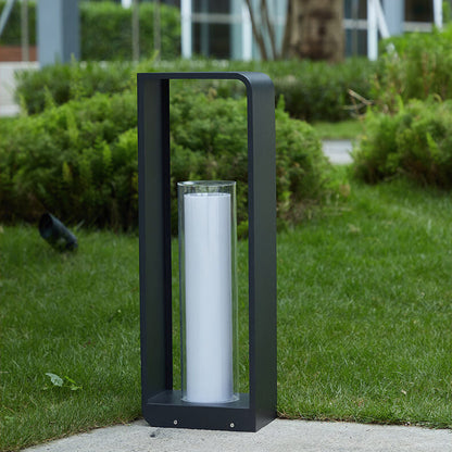 Moderne Minimalistische Vierkante Lijst RVS Acryl LED Waterdichte Tuinverlichting Voor Buiten Patio