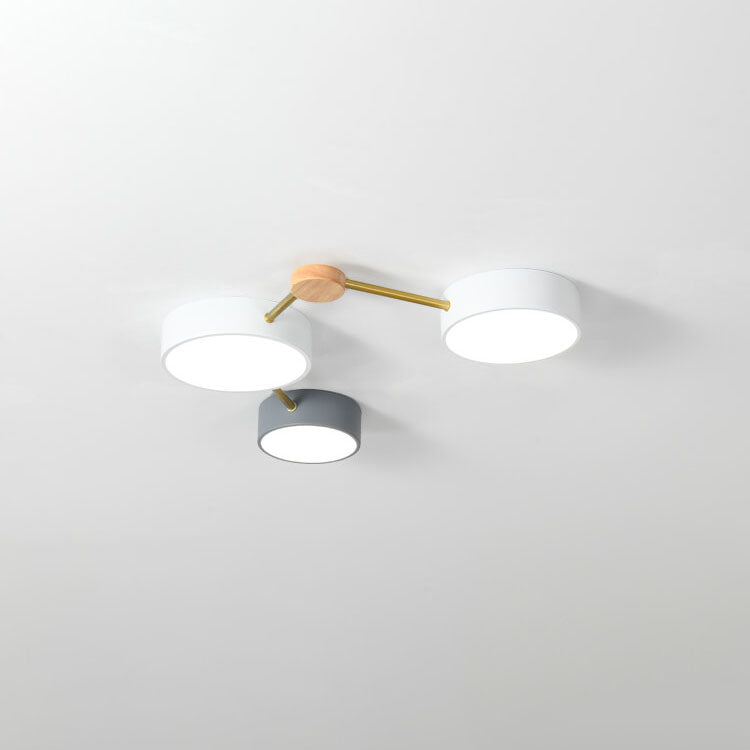 Scandinavisch Minimalistische Massief Houten IJzeren LED Plafondverlichting