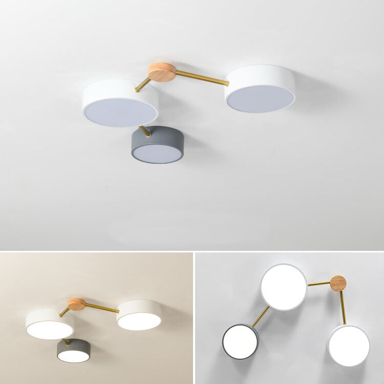 Scandinavisch Minimalistische Massief Houten IJzeren LED Plafondverlichting