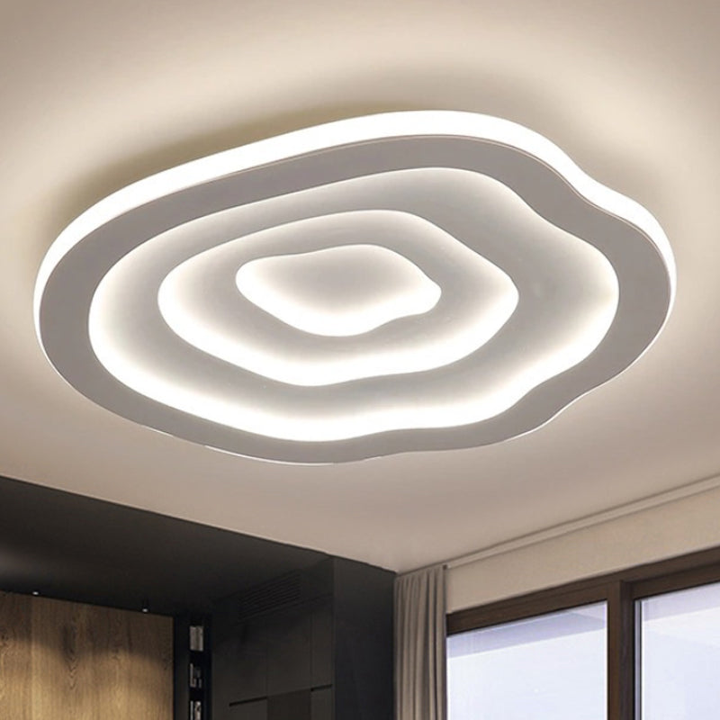 Ripple Acryl Plafondlamp Simpliciteit Breed LED Witte Opbouwlamp in Warm/Witte Licht