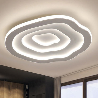 Ripple Acryl Plafondlamp Simpliciteit Breed LED Witte Opbouwlamp in Warm/Witte Licht