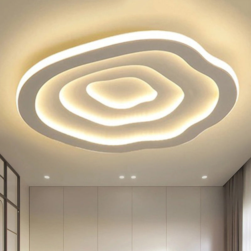 Ripple Acryl Plafondlamp Simpliciteit Breed LED Witte Opbouwlamp in Warm/Witte Licht