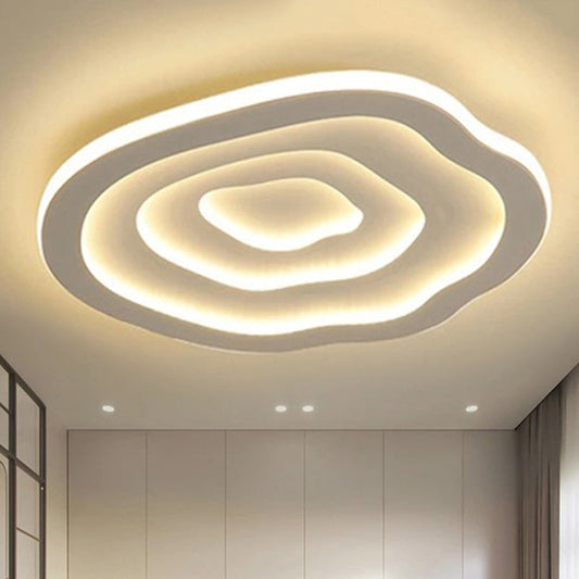 Ripple Acryl Plafondlamp Simpliciteit Breed LED Witte Opbouwlamp in Warm/Witte Licht