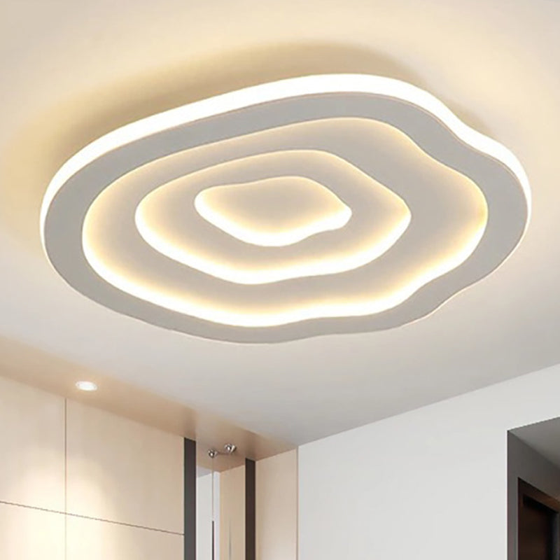 Ripple Acryl Plafondlamp Simpliciteit Breed LED Witte Opbouwlamp in Warm/Witte Licht