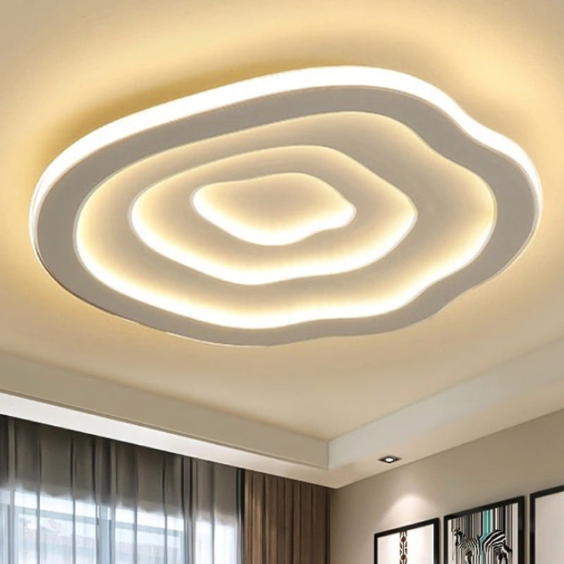 Ripple Acryl Plafondlamp Simpliciteit Breed LED Witte Opbouwlamp in Warm/Witte Licht
