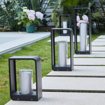 Moderne Minimalistische Vierkante Lijst RVS Acryl LED Waterdichte Tuinverlichting Voor Buiten Patio