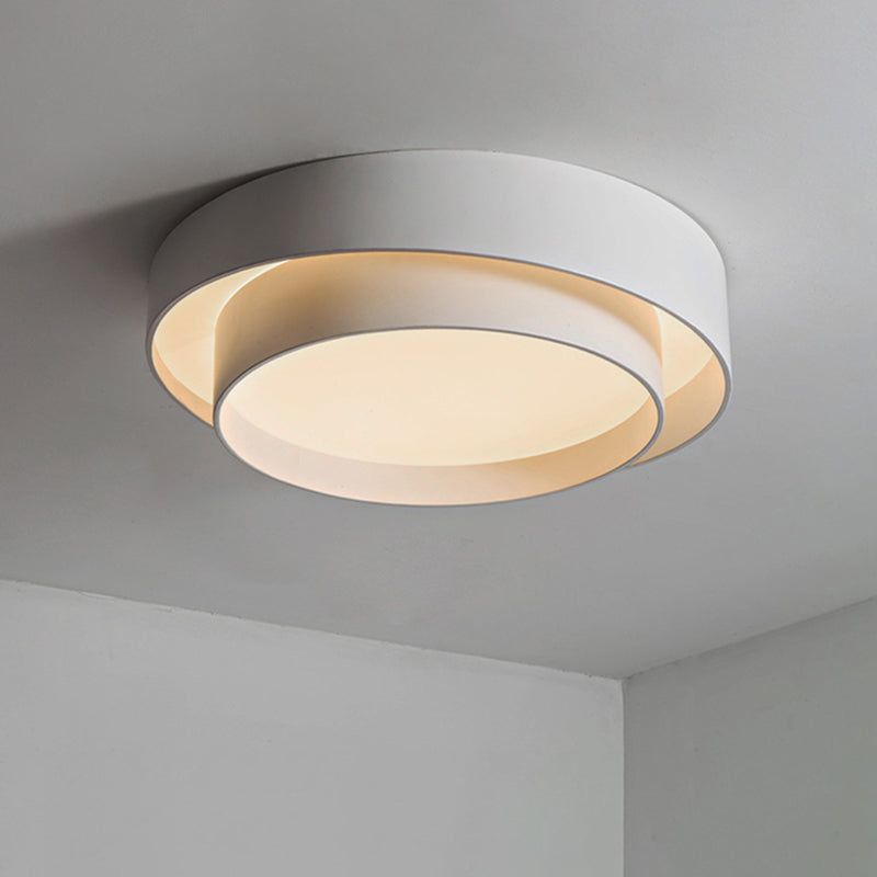 Witte Metalen Circulaire Plafondlamp Nordic Stijl LED Plafondverlichting voor Slaapkamer