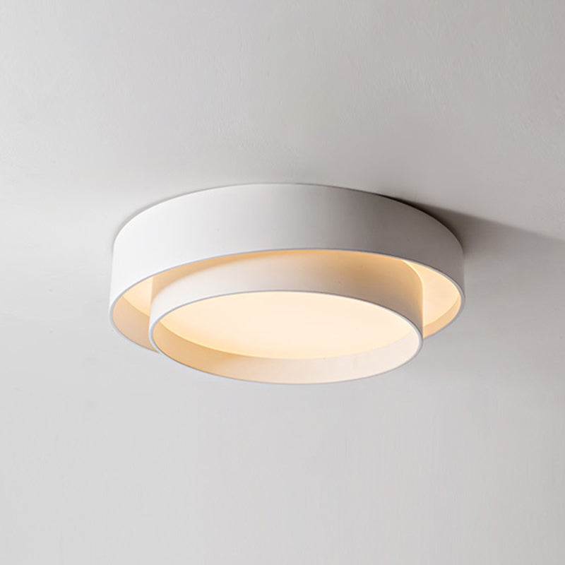 Witte Metalen Circulaire Plafondlamp Nordic Stijl LED Plafondverlichting voor Slaapkamer