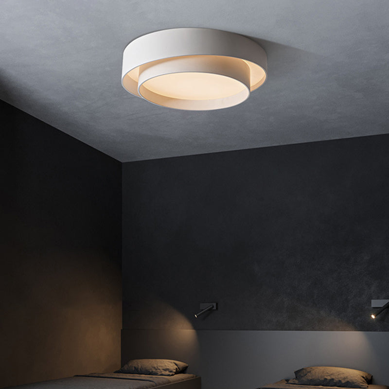 Witte Metalen Circulaire Plafondlamp Nordic Stijl LED Plafondverlichting voor Slaapkamer