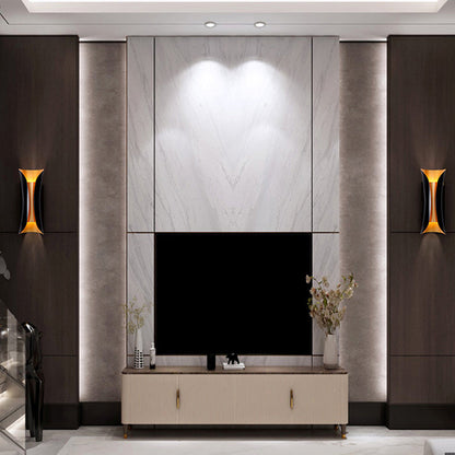 Moderne Curl Wandlamp Hoogte 2 Lichten Metallic Binnen Wandverlichting in Zwart