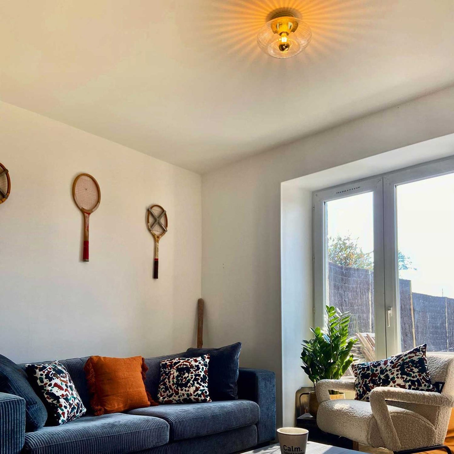 Grace - Wandlamp van gekleurd glas in art deco design