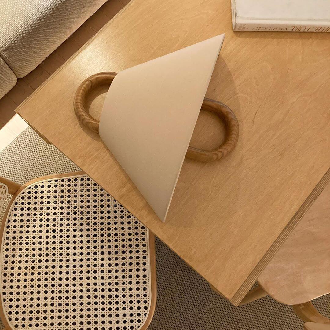 Moderne Originele Massief Houten Geplooide Halve Cirkel