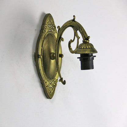Vintage Tiffany Bloemblaadjes Glas-in-lood 1-Licht Wandlamp