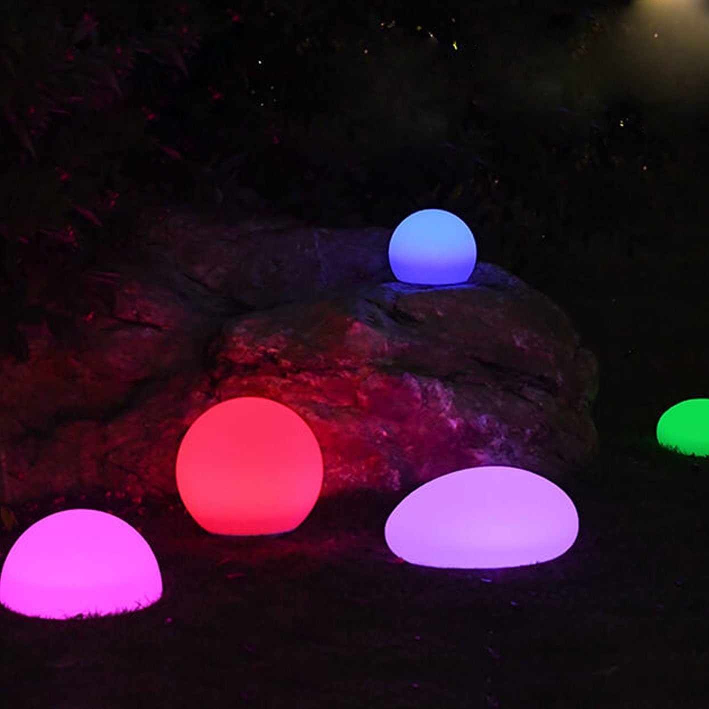 Zonne-energie Waterdichte PE Sferische LED Buiten Decoratieve Tuinlamp
