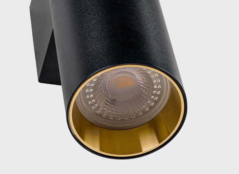 Eenvoudige Aluminium Cilindrische Wandlamp met 2 Lichten