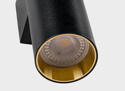 Eenvoudige Aluminium Cilindrische Wandlamp met 2 Lichten
