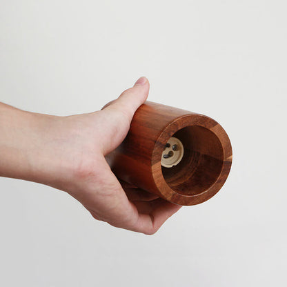 Eenvoudige Houten Cilindrische 1-Lichts Kleine Hanglamp