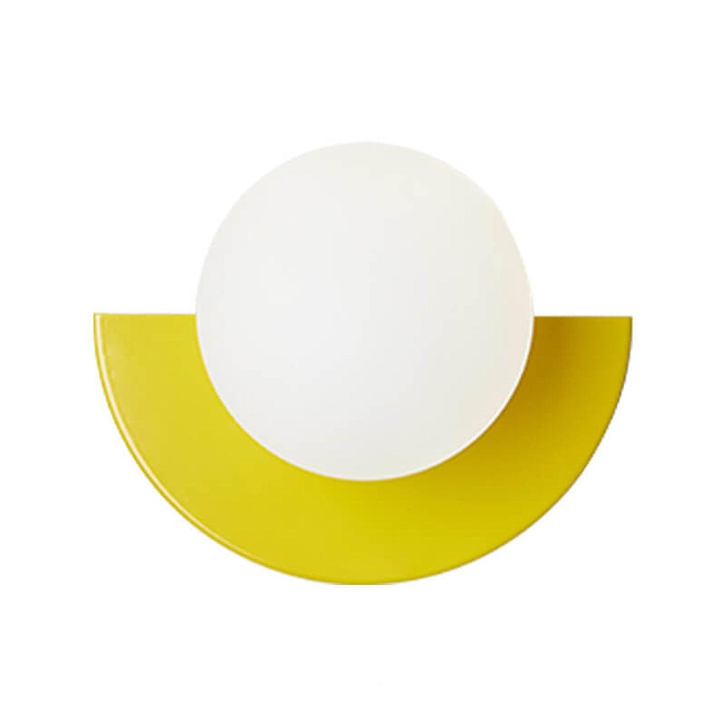 Moderne Minimalistische Glazen Sferische Kleurrijke Halve Cirkel Ontwerp 1-Lichts Wandlamp