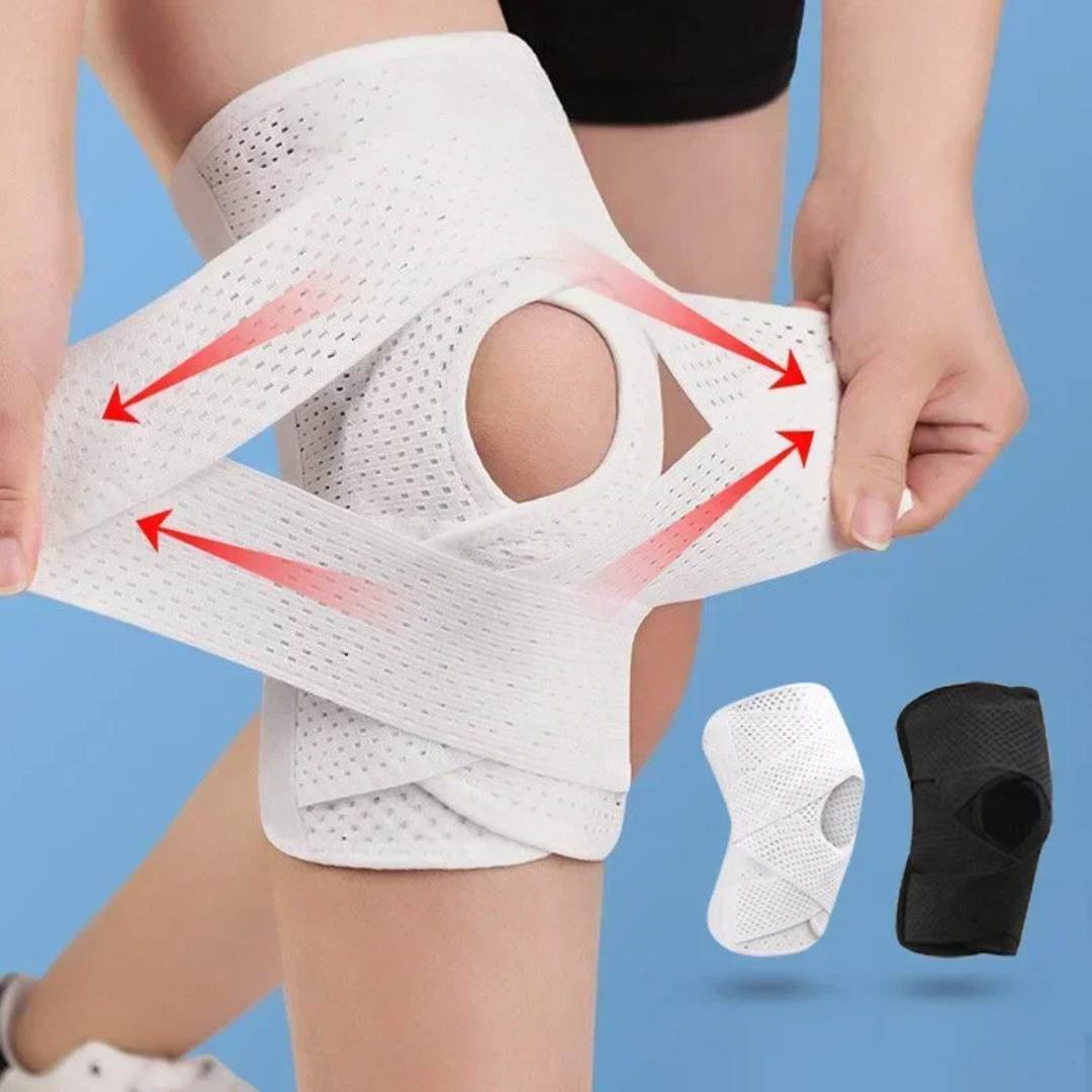 Flexible Kniebeschermers | met Ondersteunende Compressieveren en Spanningsriem - voor Stabiliteit - Pijnverlichting