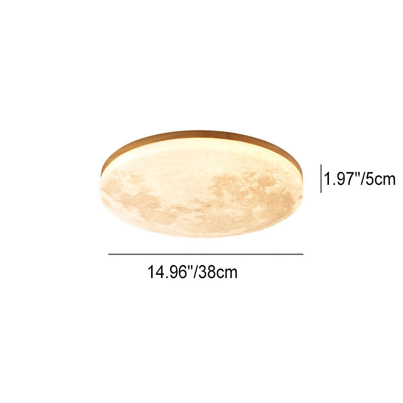 Nordic Minimalistische Maan Ronde PVC LED Plafondlamp