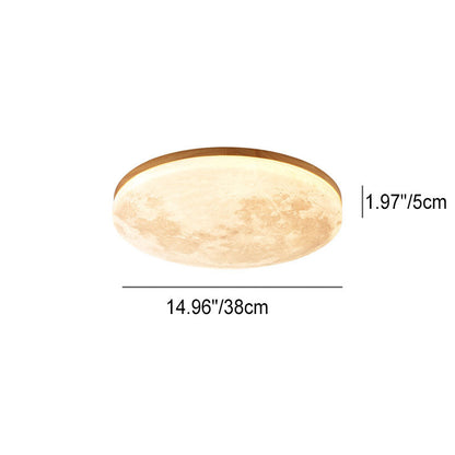 Nordic Minimalistische Maan Ronde PVC LED Plafondlamp
