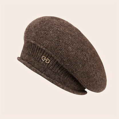 Chic Gebreide Beret voor Dames - Elegantie en Warmte voor de Winter