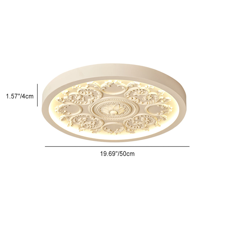 Moderne Minimalistische Gegraveerde IJzeren Hars Acrylaat LED Plafondlamp Voor Slaapkamer