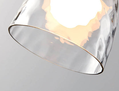 Noordse Helder Geribbeld Glas Schaduw 1-Licht Hanglamp