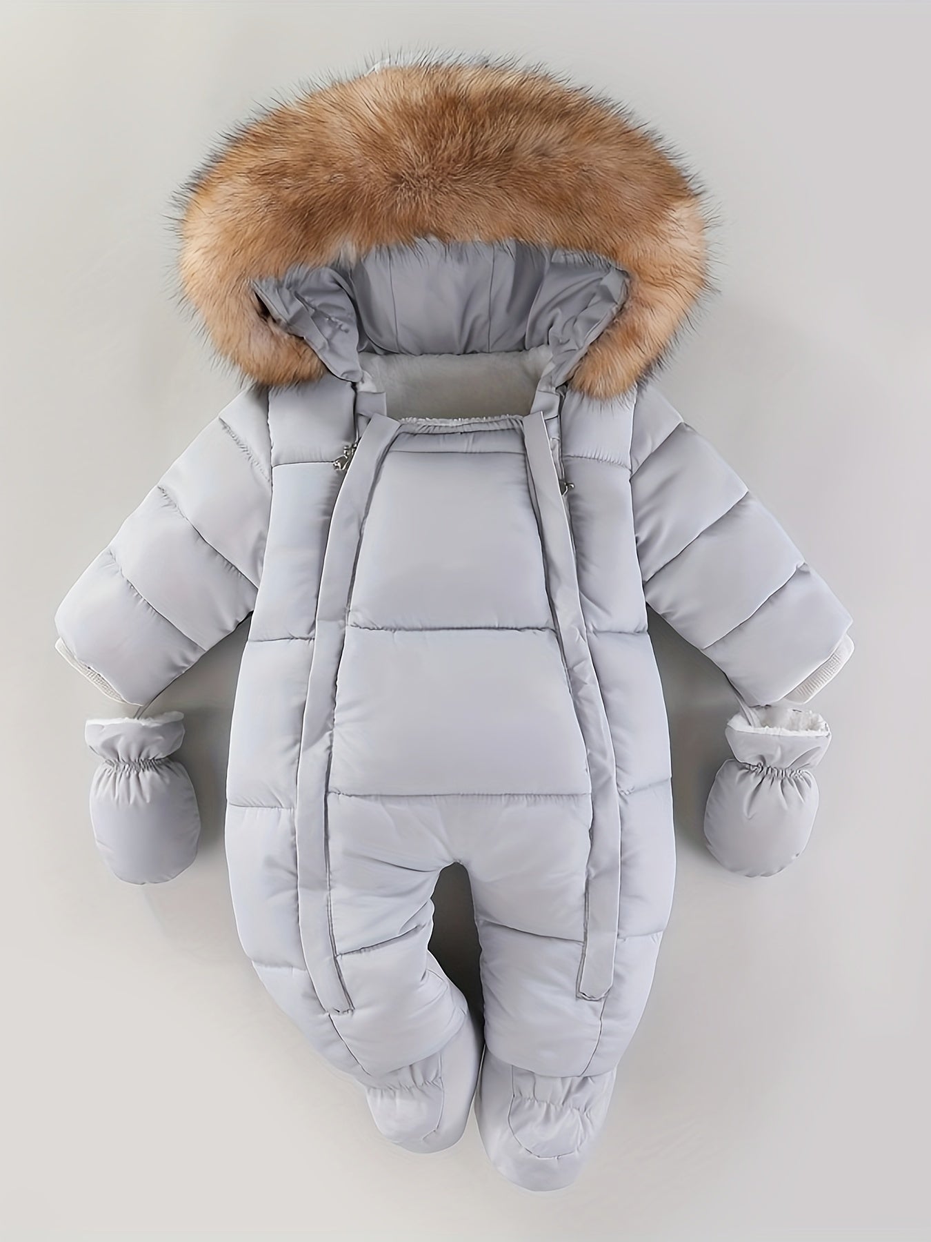 Frosty Baby Romper – Luxe Winter Jumpsuit met Capuchon voor de Koudere Maanden