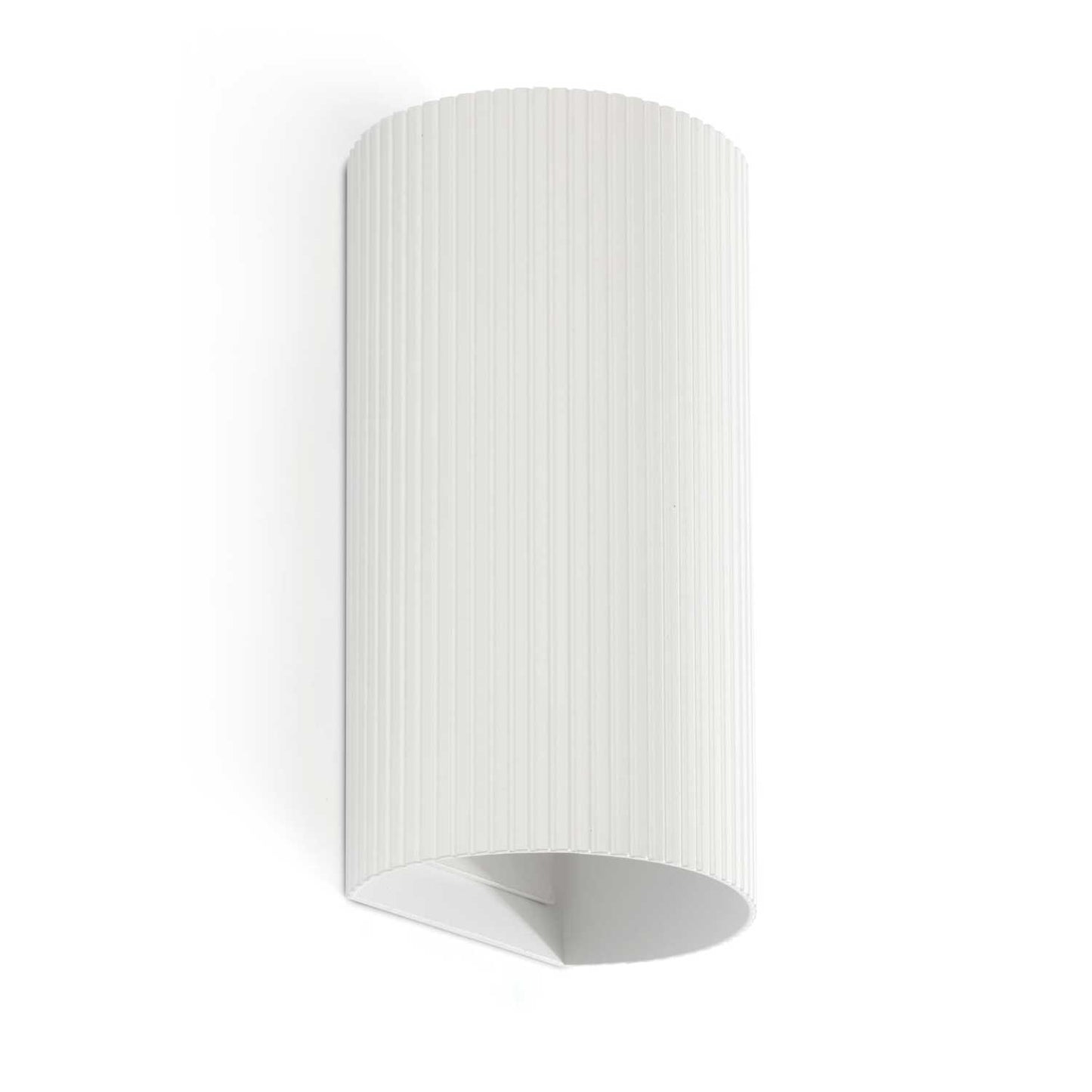 Sole - Geribbelde wandlamp van staal voor de gang