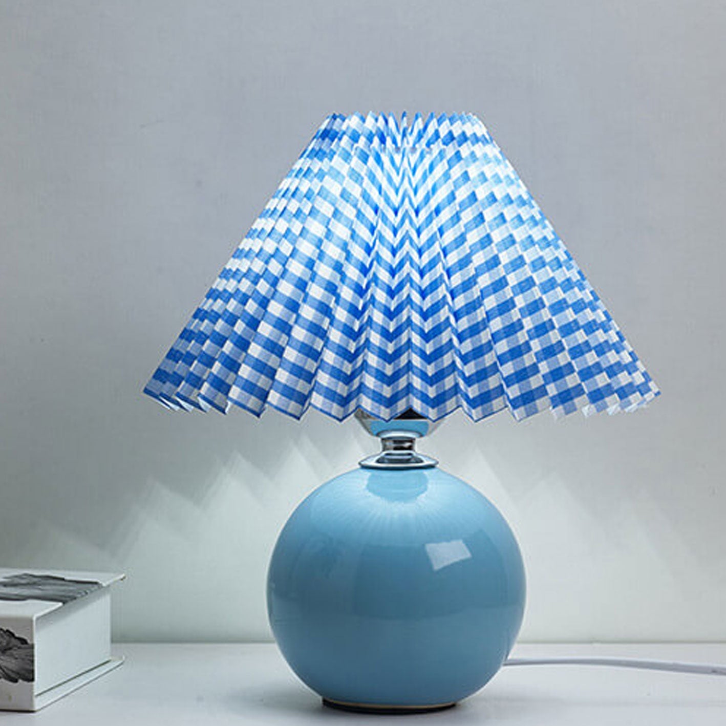 Noordse Minimalistische Keramische Plissé 1-Lichts Tafellamp