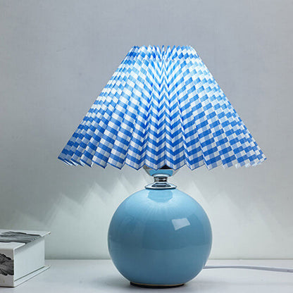 Noordse Minimalistische Keramische Plissé 1-Lichts Tafellamp