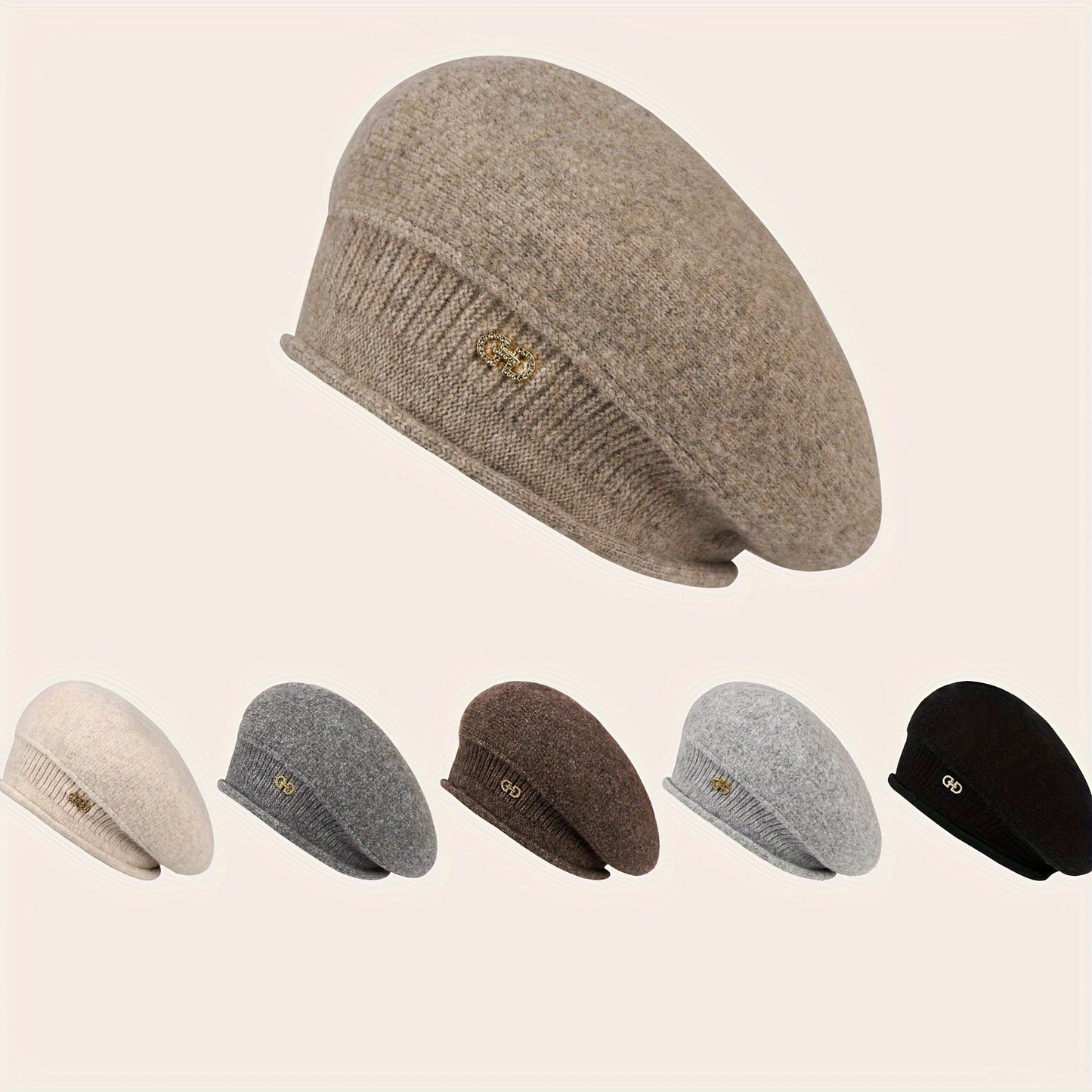 Chic Gebreide Beret voor Dames - Elegantie en Warmte voor de Winter