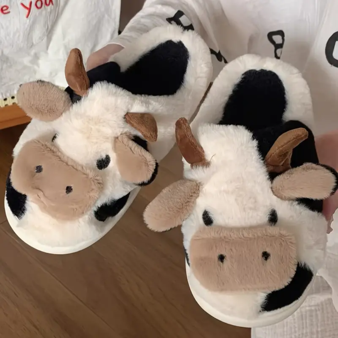 FLUFFY KOE SLIPPERS