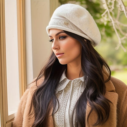 Chic Gebreide Beret voor Dames - Elegantie en Warmte voor de Winter