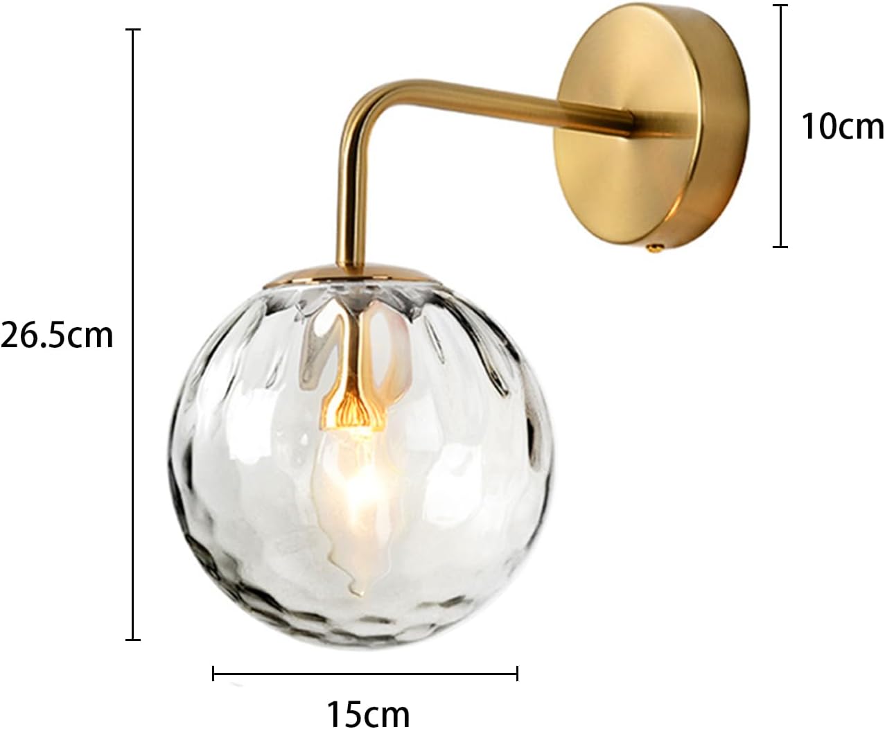 Glazen Wandlamp Sierlijk Sconce