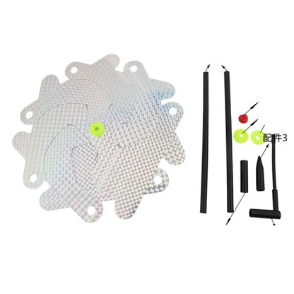 Maxbell Whirl Reflective Pinwheel Wind Spinner Sprankelend Zilver voor Boerderij Tuin Achtertuin