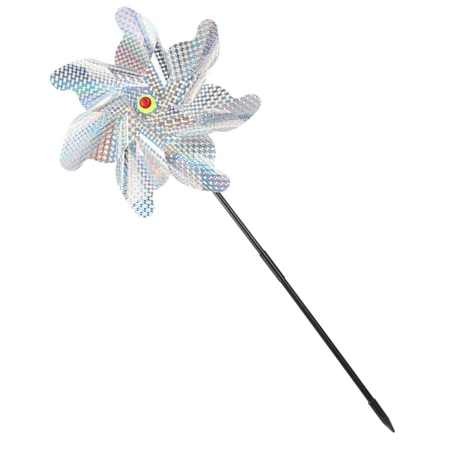 Maxbell Whirl Reflective Pinwheel Wind Spinner Sprankelend Zilver voor Boerderij Tuin Achtertuin