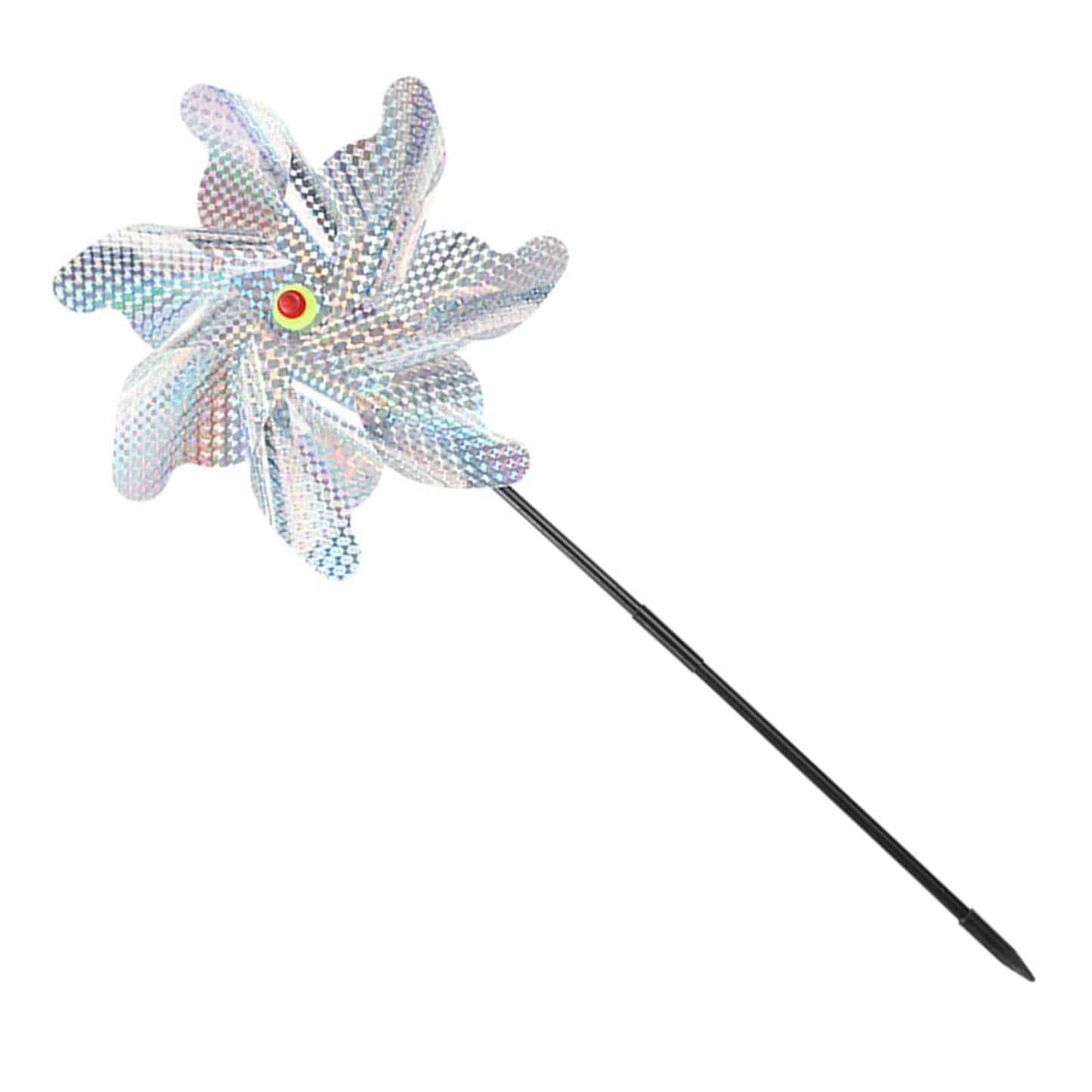 Maxbell Whirl Reflective Pinwheel Wind Spinner Sprankelend Zilver voor Boerderij Tuin Achtertuin