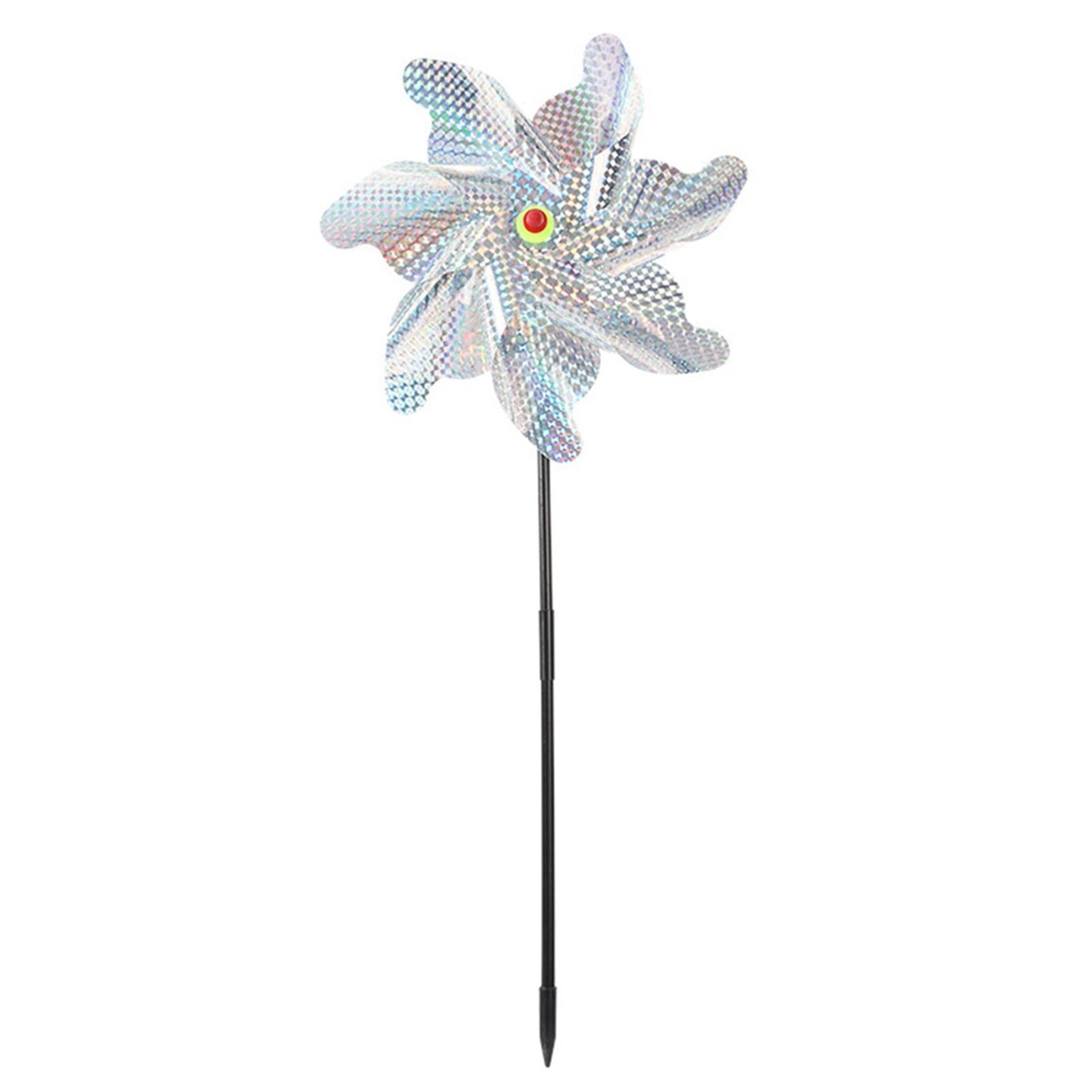 Maxbell Whirl Reflective Pinwheel Wind Spinner Sprankelend Zilver voor Boerderij Tuin Achtertuin