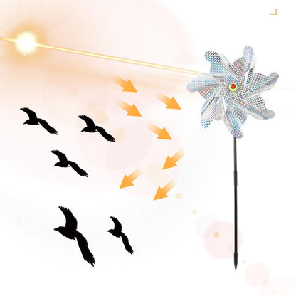 Maxbell Whirl Reflective Pinwheel Wind Spinner Sprankelend Zilver voor Boerderij Tuin Achtertuin