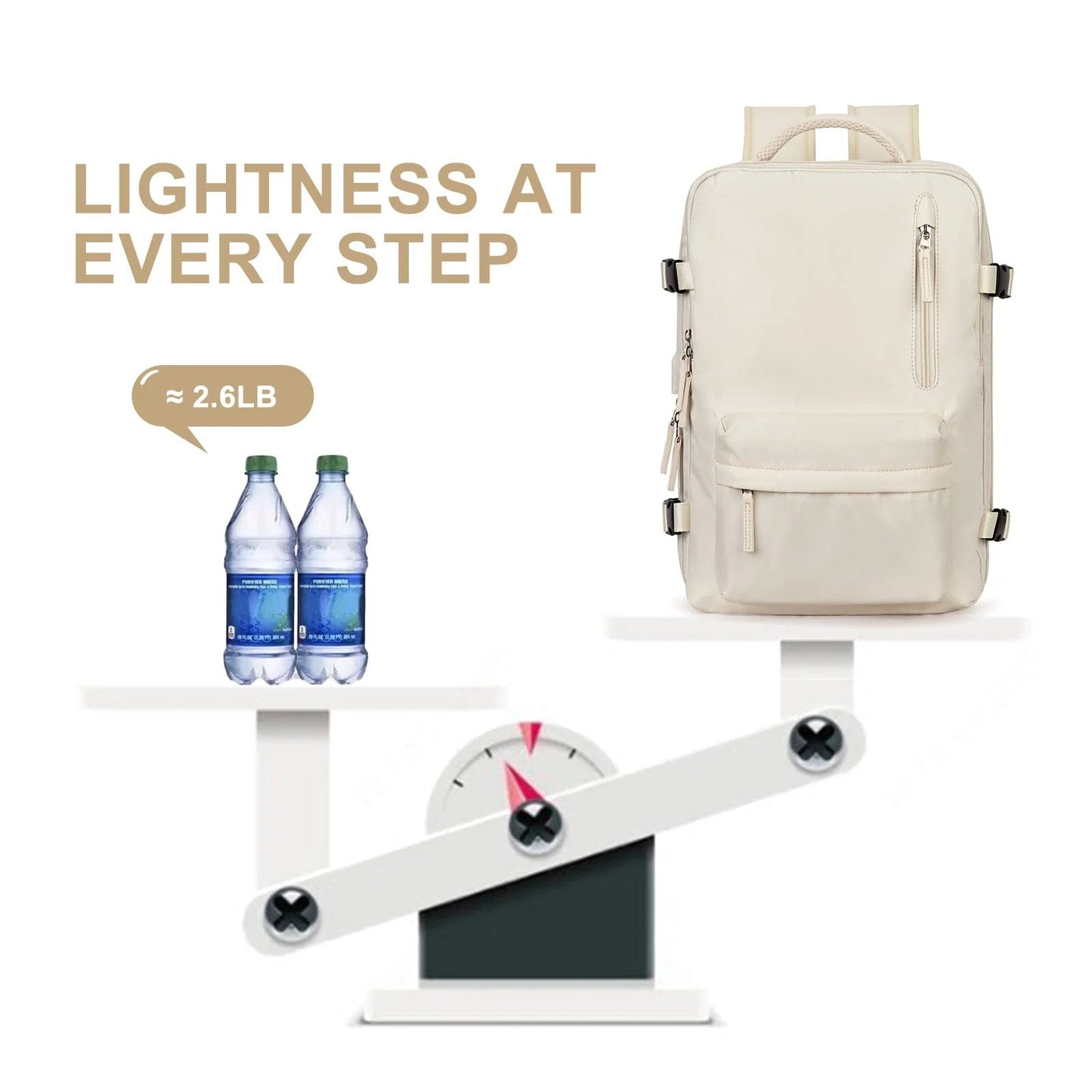 Travelliva Reisrugzak 35 L | Waterdicht & met USB-aansluiting | Antidiefstal & Schoenenvak | Voor Wandelen, Dagelijks Gebruik & Reizen