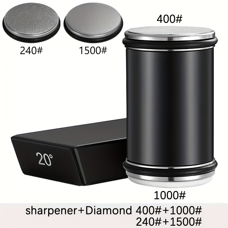 Schleifstein-Set EdgeCraft DuoSharp | Diamantsteen met Magnetische Bevestiging | 15° & 20° Slijp Hoek | Hout & Metaal