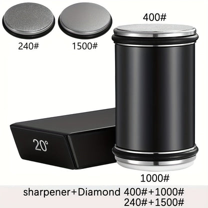 Schleifstein-Set EdgeCraft DuoSharp | Diamantsteen met Magnetische Bevestiging | 15° & 20° Slijp Hoek | Hout & Metaal