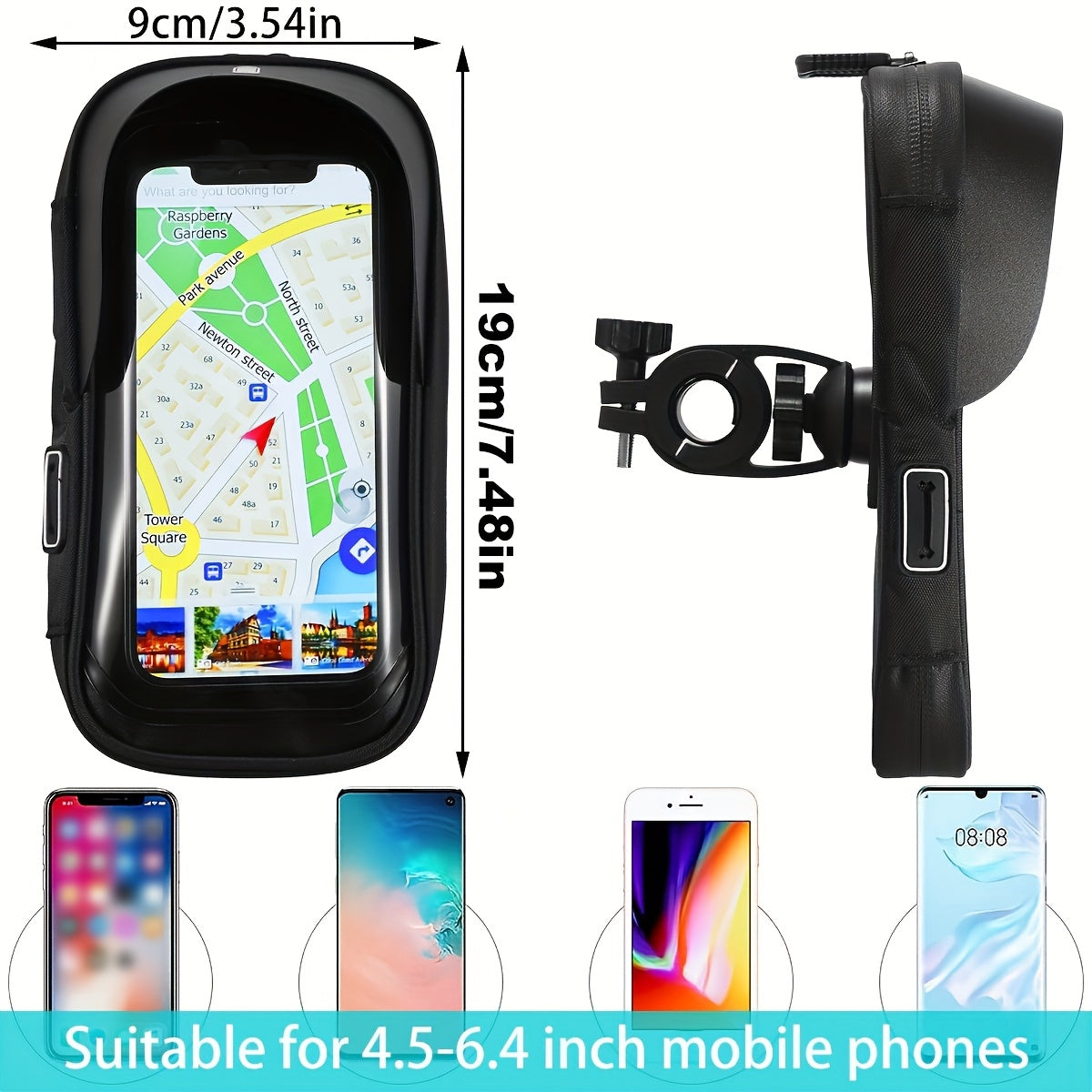 Waterdichte Fiets- en Motor Telefoonhouder – Handvat Tas met 360° Draaioptie