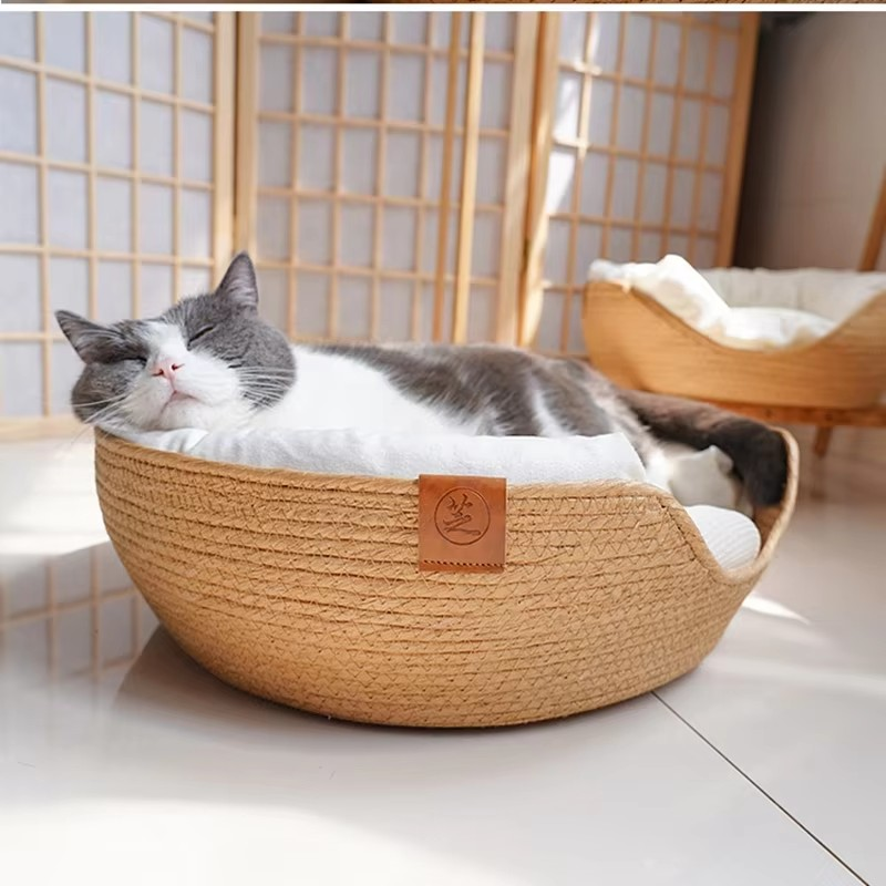 Ronde Kat Hond Bedden Zacht Warm Huisdier