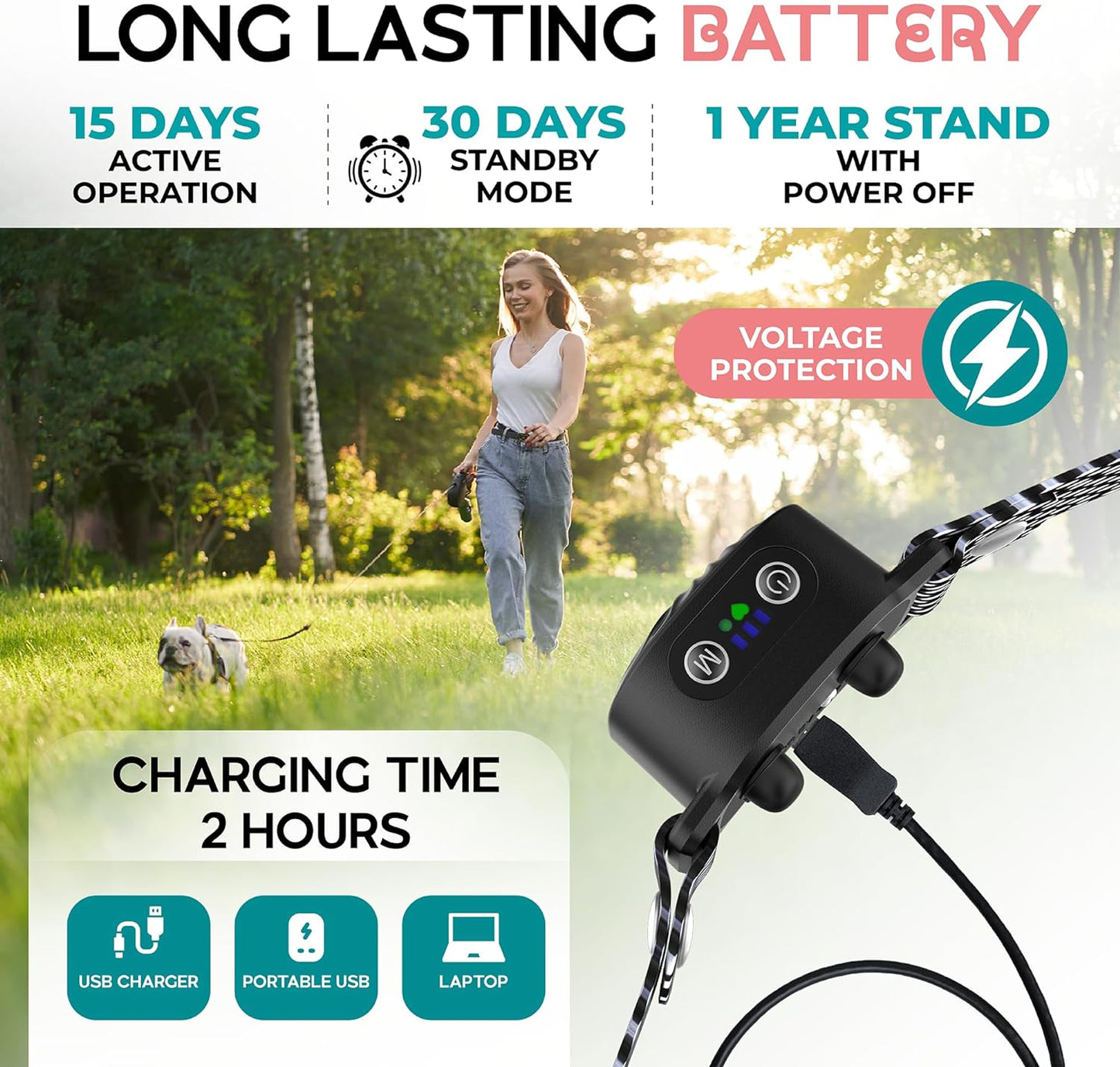 BelloSilent Antiblaffhalsband voor kleine honden | Met geluid & trilling | IP87 Waterdicht | Verstelbaar & zacht in training