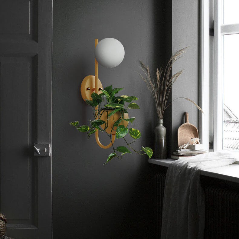 Sphere 1-Licht Opslagdoos Plantenpot Decoratie Wandlampen